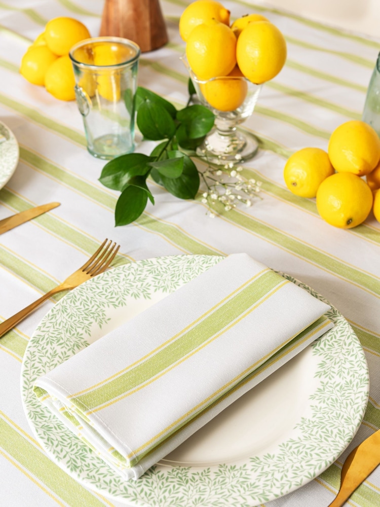 Avalon Home Multi Ticking Stripe Tablecloth - Image 3 of 4