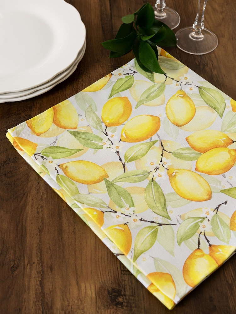 Avalon Home Set of 2 Lemon Summer Lemon Napkins - Image 2 of 6 Avalon Home Set of 2 Lemon Summer Lemon Napkins - Image 2 of 6