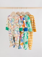 Hell - Baby-Schlafanzug mit 2-Wege-Reißverschluss 4er-Pack (0Monate–2Jahre) - Bild 1 von 11