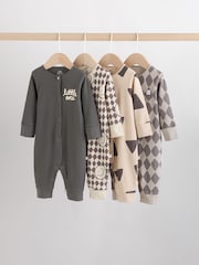 Monochrome Footless Baby Sleepsuits 4 Pack (0mths-2yrs) - Image 1 of 14