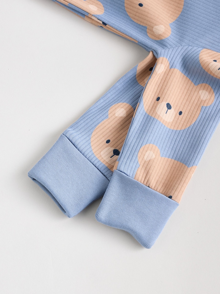 Braun/Marineblau - Fußlose Baby-Schlafanzüge aus Baumwolle im 3er-Pack mit Zwei-Wege-Reißverschluss (0M.–3J.) - Bild 12 von 12 Braun/Marineblau - Fußlose Baby-Schlafanzüge aus Baumwolle im 3er-Pack mit Zwei-Wege-Reißverschluss (0M.–3J.) - Bild 12 von 12