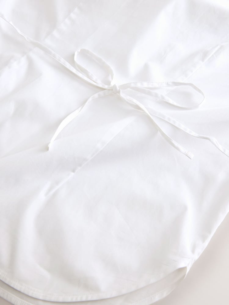 White Long Sleeve Tie Back Waisted Shirt - Image 2 of 3