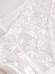 self. Cream Brazilian Floral Lace Knickers - Image 7 of 8