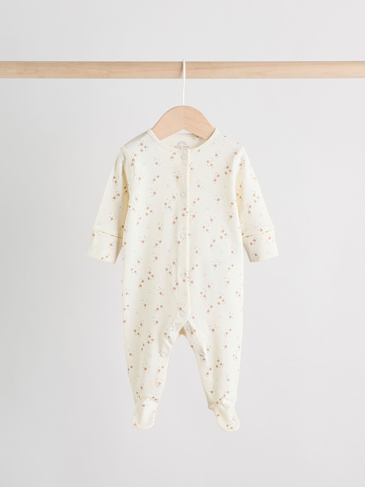 Neutrale Farbe - Baby Sleepsuit, Bodysuit, Beanie and Bib Set 4 Piece (0-9mths) - Bild 2 von 20