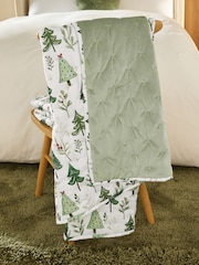 Christmas Scene Reversible Velvet Bedspread - Bild 4 von 6