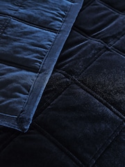 Navy Lustre Navy Bedspread - Image 3 of 3
