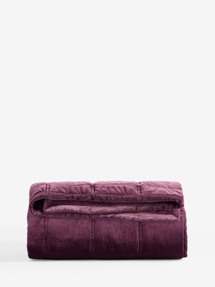 Burgundy Red Quilted Lustre Velvet Bedspread - Image 4 of 4 Burgundy Red Quilted Lustre Velvet Bedspread - Image 4 of 4