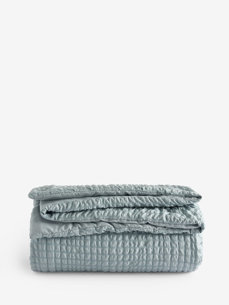 Blue Crinkle Bedspread - Image 4 of 4