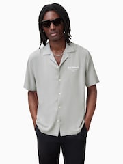 AllSaints Grey Underground Short Sleeve Shirt - Image 2 of 7