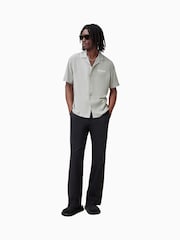 AllSaints Grey Underground Short Sleeve Shirt - Image 4 of 7