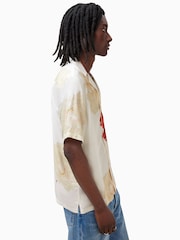 AllSaints White Fleur Short Sleeve Shirt - Image 5 of 8