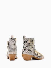 AllSaints White Jane Buckle Boots - Image 3 of 6
