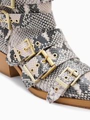 AllSaints White Jane Buckle Boots - Image 5 of 6
