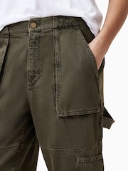 AllSaints Green Mila Denim Trousers - Image 3 of 5