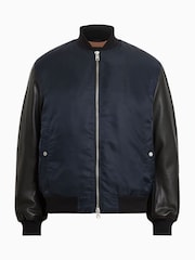 AllSaints Black Myler Bomber Jacket - Image 10 of 10