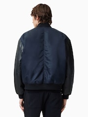 AllSaints Black Myler Bomber Jacket - Image 2 of 10