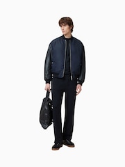 AllSaints Black Myler Bomber Jacket - Image 3 of 10