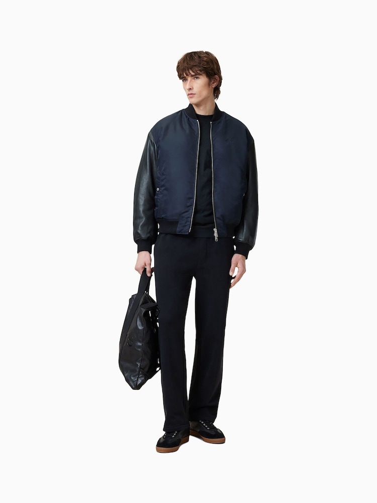 AllSaints Black Myler Bomber Jacket - Image 3 of 10