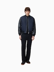 AllSaints Black Myler Bomber Jacket - Image 4 of 10