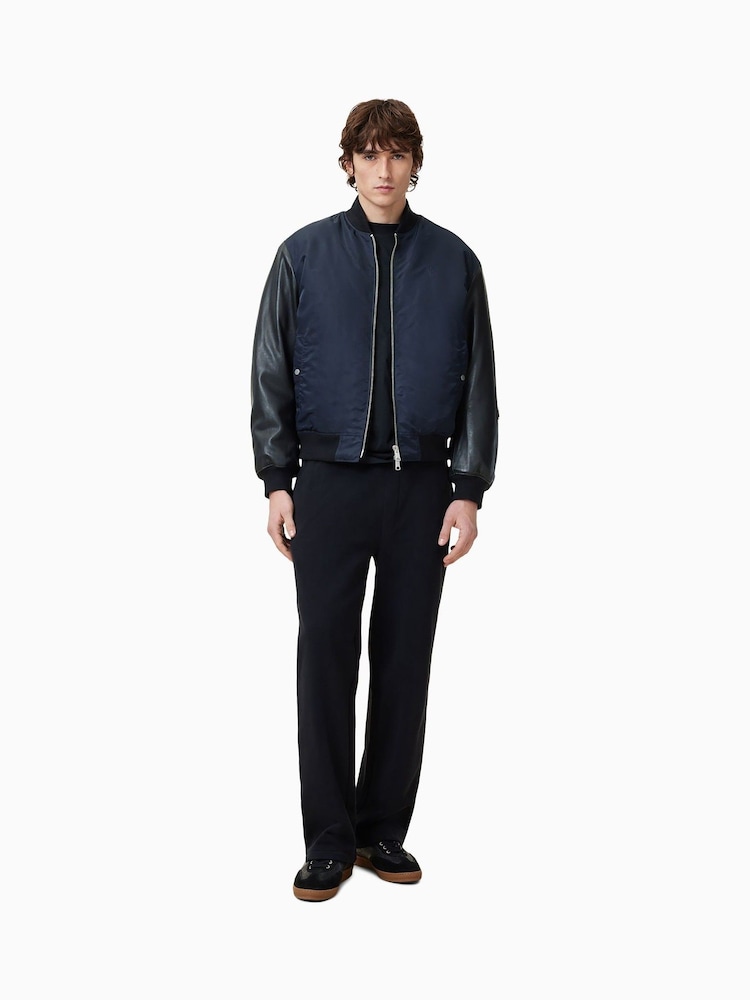 AllSaints Black Myler Bomber Jacket - Image 4 of 10