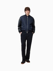 AllSaints Black Myler Bomber Jacket - Image 5 of 10
