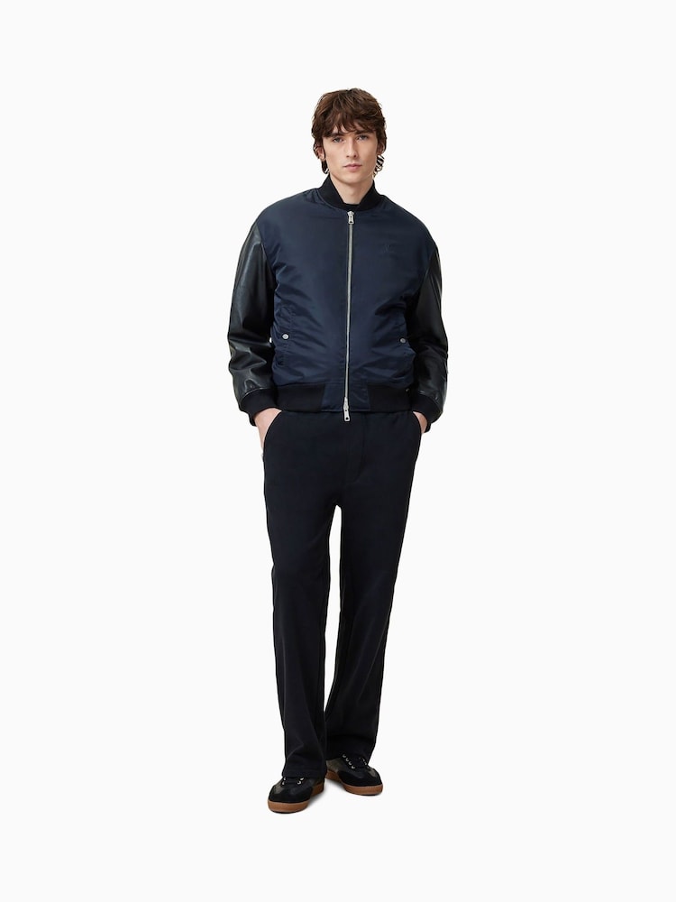 AllSaints Black Myler Bomber Jacket - Image 5 of 10
