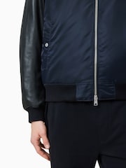 AllSaints Black Myler Bomber Jacket - Image 9 of 10