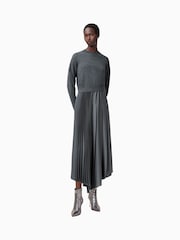AllSaints Grey Adriana Dress - Image 1 of 8