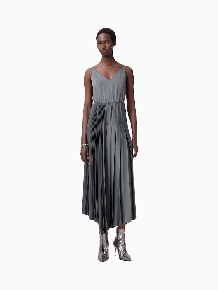 AllSaints Grey Adriana Dress - Image 2 of 8