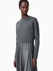 AllSaints Grey Adriana Dress - Image 4 of 8