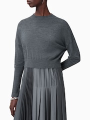 AllSaints Grey Adriana Dress - Image 5 of 8