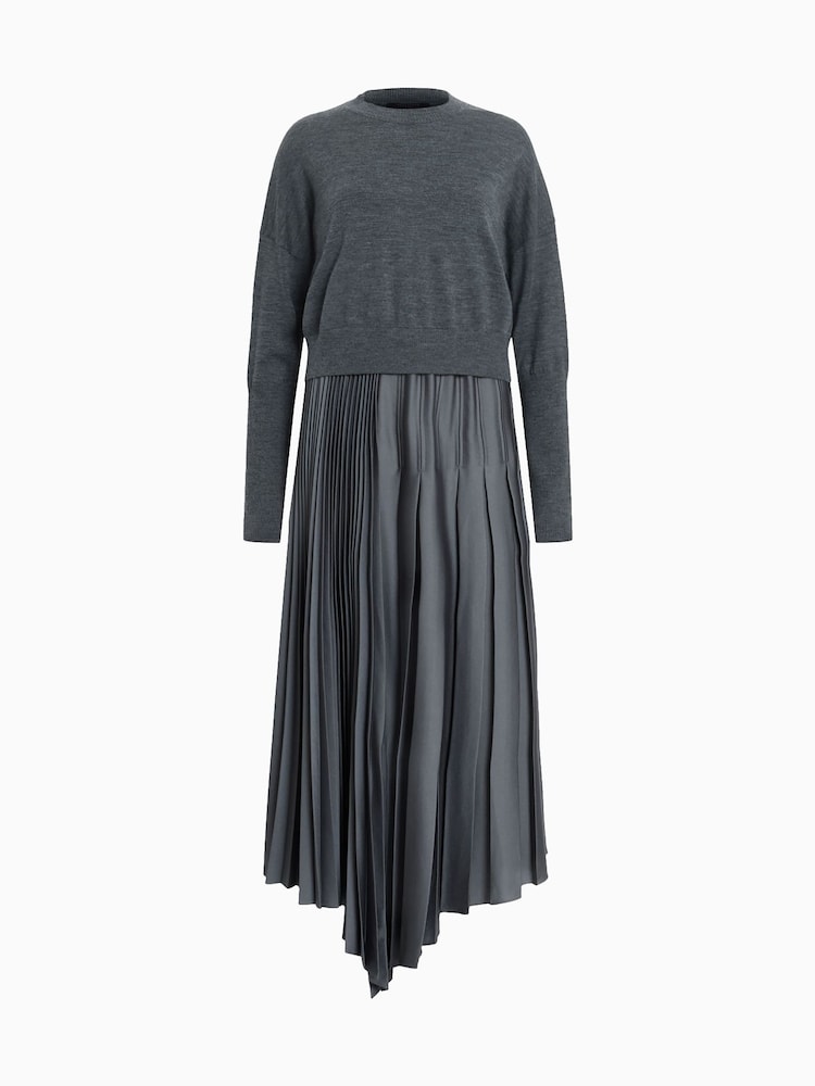 AllSaints Grey Adriana Dress - Image 8 of 8