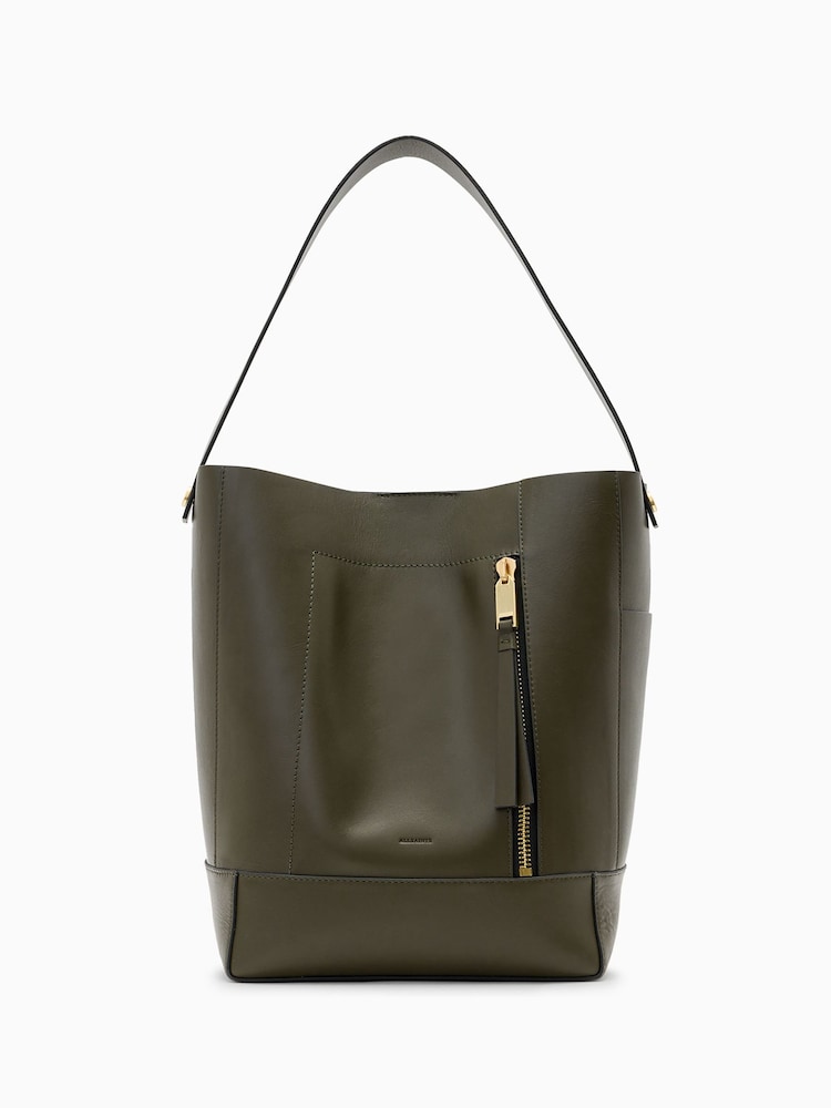AllSaints Green Alba Hobo Bag - Image 1 of 7