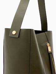 AllSaints Green Alba Hobo Bag - Image 6 of 7