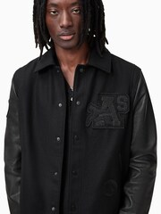 AllSaints Black Warrenton Jacket - Image 6 of 11