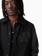 AllSaints Black Warrenton Jacket - Image 7 of 11