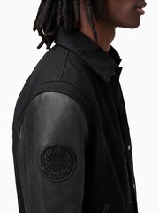 AllSaints Black Warrenton Jacket - Image 9 of 11