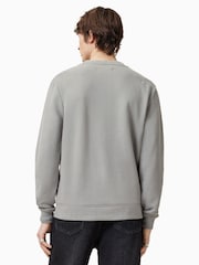 AllSaints Grey Raven Crew 100% Organic Cotton Jumper - Image 5 of 6