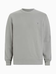 AllSaints Grey Raven Crew 100% Organic Cotton Jumper - Image 6 of 6