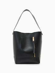 AllSaints Black Alba Hobo Bag - Image 1 of 8