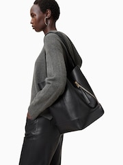 AllSaints Black Alba Hobo Bag - Image 7 of 8
