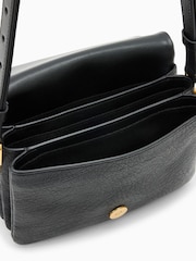 AllSaints Black Jupiter Grain Xbody Bag - Image 4 of 7