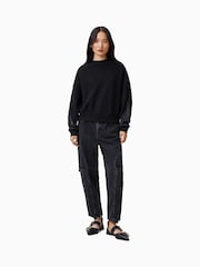 أسود - AllSaints Peggy Zip Sweatshirt - صورة 3 من 7