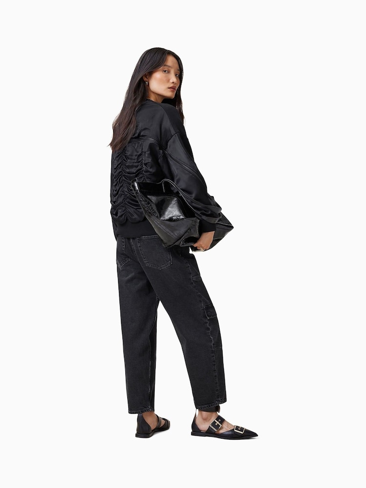 AllSaints Black Peggy Zip Sweatshirt - Image 5 of 7