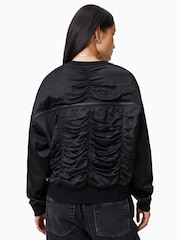 أسود - AllSaints Peggy Zip Sweatshirt - صورة 6 من 7