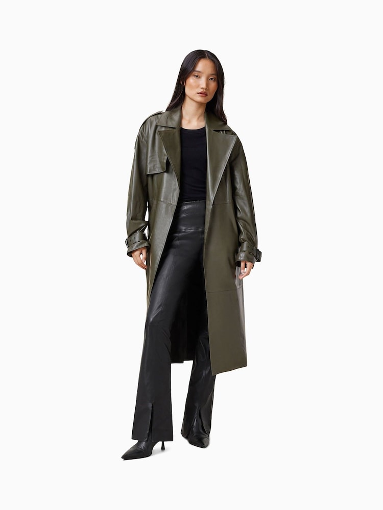 AllSaints Black Cora Flare Leggings - Image 1 of 6