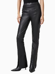 AllSaints Black Cora Flare Leggings - Image 2 of 6