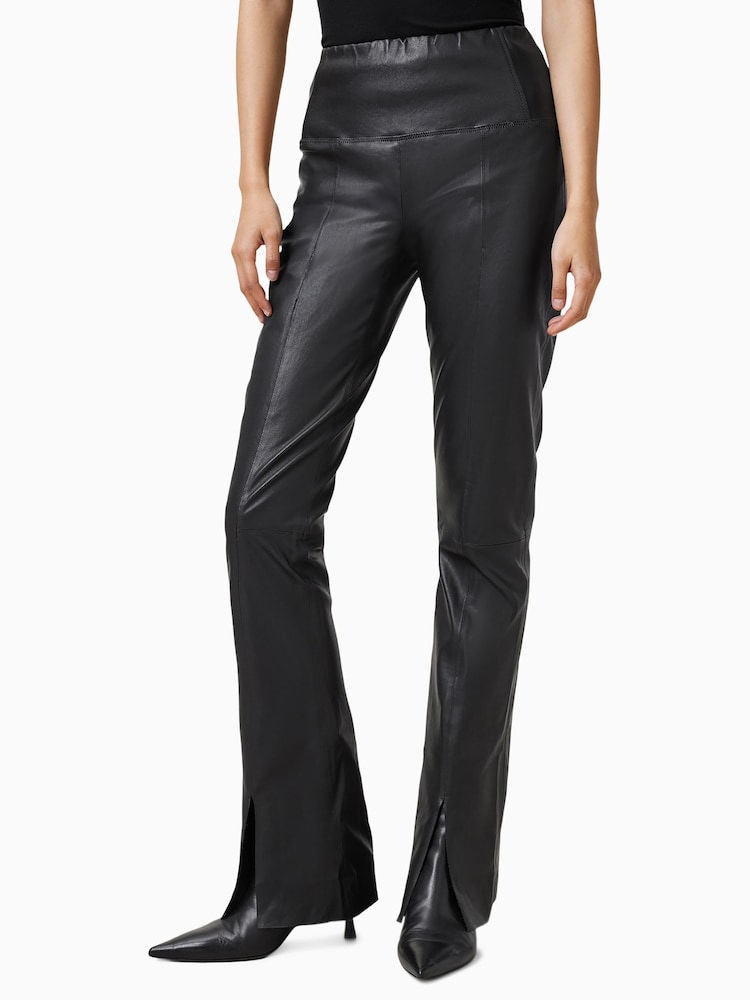 AllSaints Black Cora Flare Leggings - Image 2 of 6