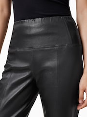 AllSaints Black Cora Flare Leggings - Image 3 of 6