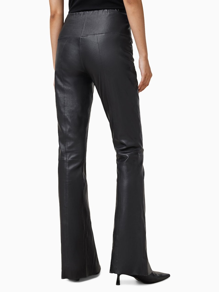 AllSaints Black Cora Flare Leggings - Image 4 of 6